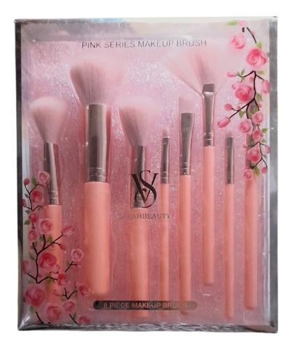 Set 8 Brochas Makeup Brush Pink Series Brochas De Maquillaje