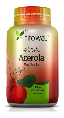 Acerola 400mg Fitoway - 60 Cápsulas