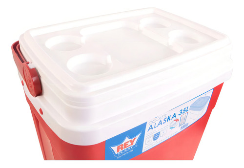 Cooler Nevera Hielers Alaska 35 Lt. Color Rojo Reyplas