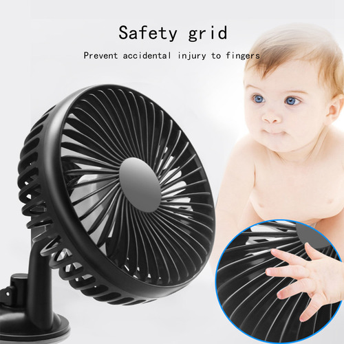 Ventilador Usb W Para Coche, Ventilador Con Clip De Rotación