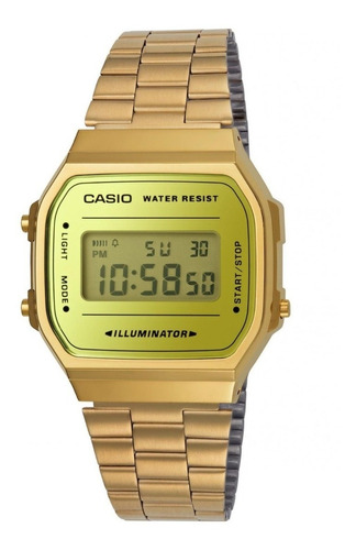 Reloj Casio Retro A 168wegm 9d Unisex Dorado Origina