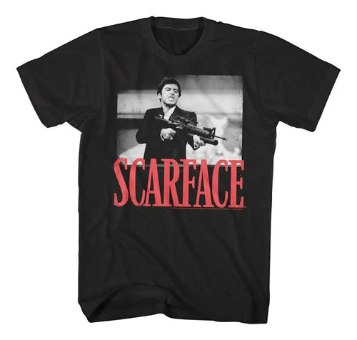 K Camisa Scarface Con Estampado De Tony Montana Big Guns