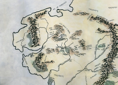 Imagen 4 de 10 de Láminas Señor De Los Anillos - Tolkien Mapa Me- Puerta Moria