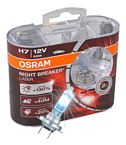 Lamparas H7 Night Breaker Luz Blanca Laser 64210 Osram X Par