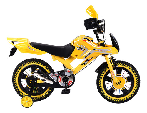 Bicicleta Entrenadora De Niños Aeiou Baj95004 R12 Sonido Color Amarillo Tamaño Del Cuadro 12