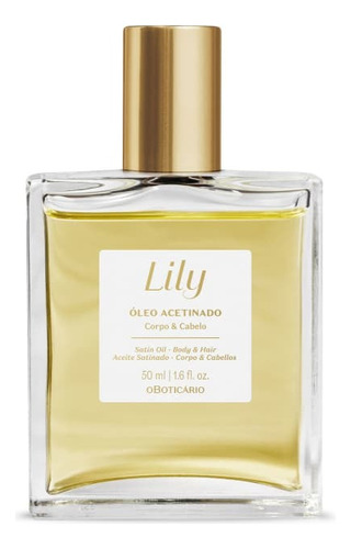  Óleo Corporal Acetinado Lily 50 Ml O Boticário