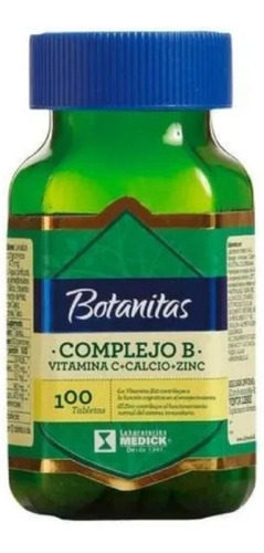 Complejo B Vit C Calcio Zn 100u - Unidad a $275