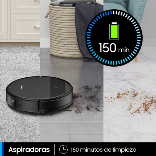 Aspiradora Robot Samsung Powerbot E 2 En 1 Inverter Wifi Color Negro