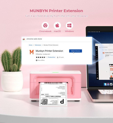 Impresora De Etiquetas De Envío Munbyn Realwriter 941 Usb Ro