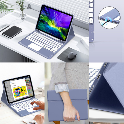 Capa + Teclado + Mouse + Caneta Para Galaxy Tab S6 Lite