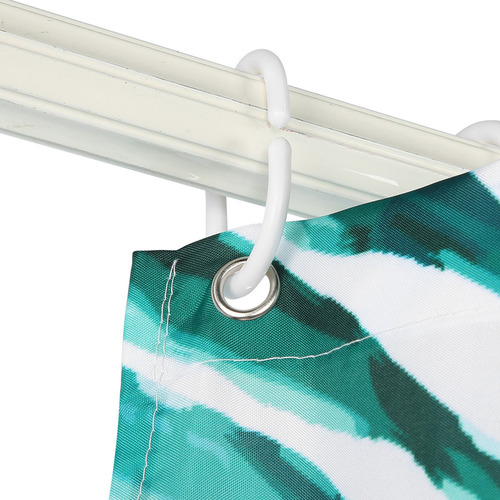 Cortina De Ducha De Poliéster Impermeable Con Estampado De H