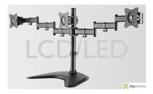 Rack Soporte Brazo 3 Monitores Escritorio 13 A 27 Klip Xtrem