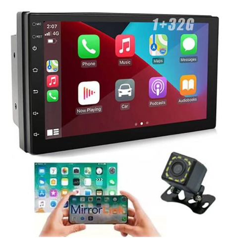 Autoestéreo Android Wifi Gps Bluetooth Touch Mirrorlink 7in