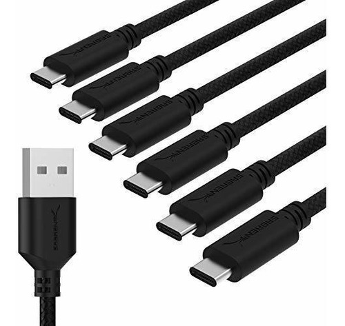 Sabrent 6pack 22 Awg Premium 6 Pies Usbc A Usb A 20 Sync Y C