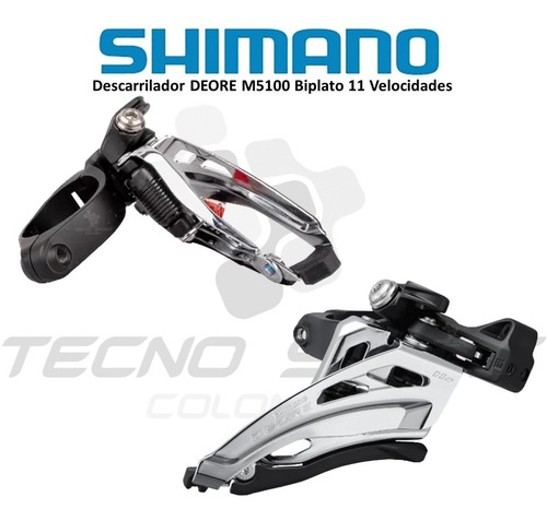 Imagen 3 de 9 de Descarrilador Shimano Deore M5100 Biplato Side Swing 11v