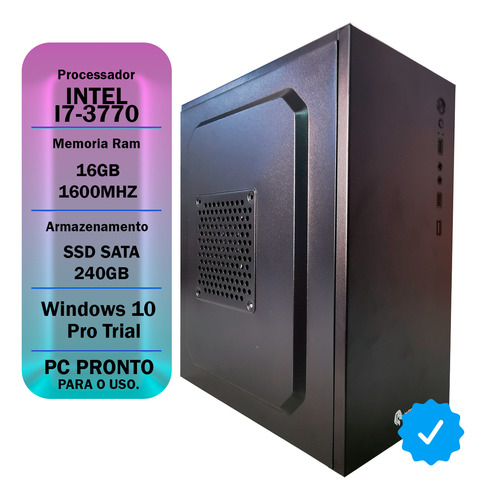 Pc Home Office Core I7 3770, 16gb Ddr3, Ssd 240gb