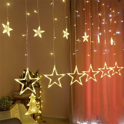 Luces Led Navideñas En Forma De Estrella De Cinco Puntas Dec