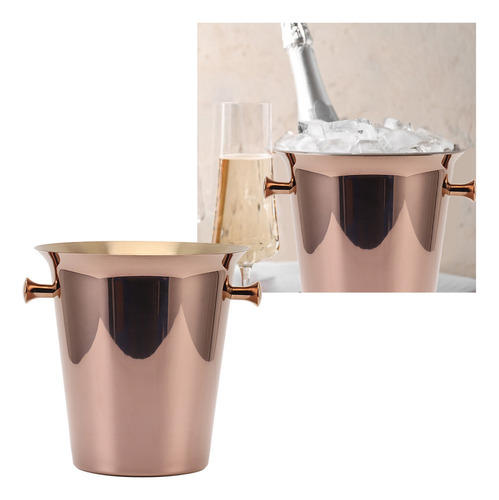 Cubo De Hielo Con Asas De Acero Inoxidable Para Cerveza, Vin