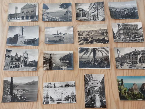 Lote 16 Postales Antiguas Italia Fotos Reales Roma Venecia (Usado)