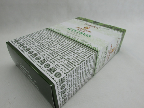 Incenso Goloka Sete Ervas 4x12 Caixinhas C/15 Varetas+brinde