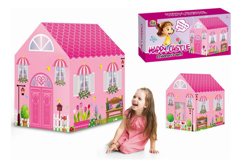 Carpa Casita Infantil Princesa Rosa 103x93cm Varillas Niñas