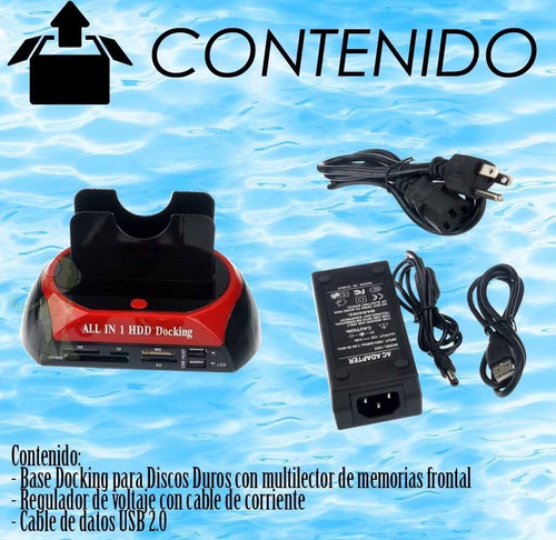 Dock Disco Duro 2.5 3.5 Sata Ide Multilector Backup Usb Hdd