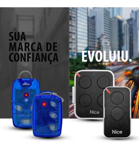 Imagem 2 de 6 de Controle Remoto Para Portão Eletrônico Nice Peccinin Linear
