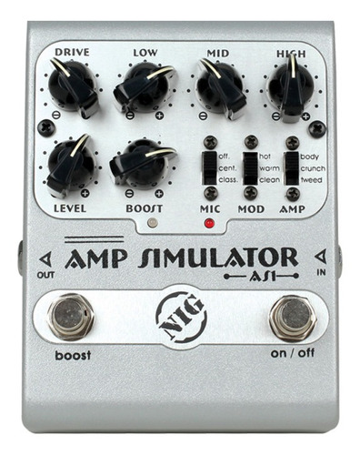 Efecto Guitarra Eléctrica Marca Nig Modelo As1 Amp Simulator