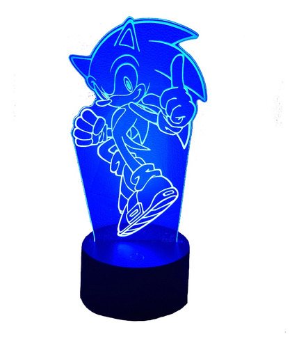 Sonic Dedo Lámpara Led Fanart Decorativo Infantil