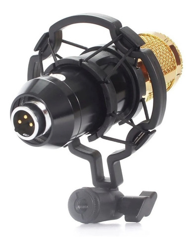 Imagem 2 de 3 de Microfone Knup KP-M0010 condensador cardióide preto/dourado