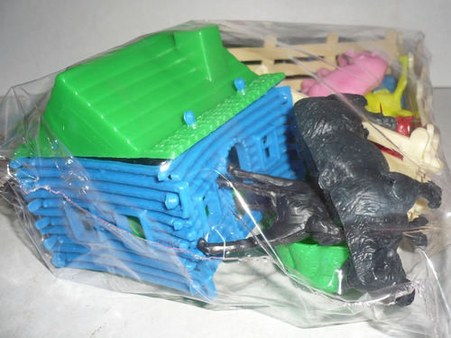 Cabaña Set Con Animales De Granja - Juguete Escala Bootleg