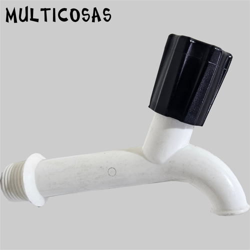 Canilla Para Pared Socel De Plástico Volante Redondo 1/2pulg