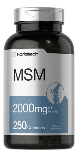 Suplemento Msm 2000mg 250 Capsulas Horbaach
