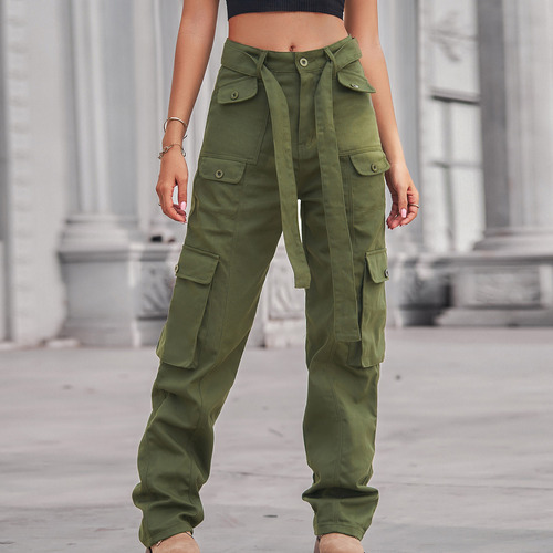 Pantalones Lisos Casuales Hippie Punk Para Mujer, Ropa Urban