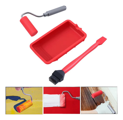 1 Conjunto De Kit De Rolos De Silicone Multiuso Para Renovaç