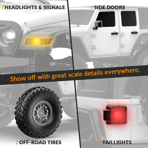 Racent Rc Crawler 1/24 4wd Todoterreno Led Impermeable 4