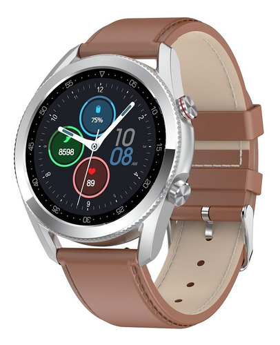 Smartwatch Elegante L19 Malla De Cuero Marrón O Negro.
