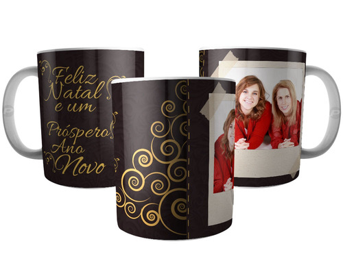 Caneca Enfeite De Natal Personalizada Com Foto