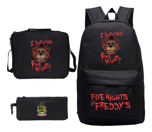 Set De Mochila Infantil De 3 Piezas Five Nights At Freddy's