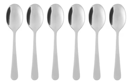 Juego De Cucharas Para Cafe Acero Inoxidable 6 Pzas Plateado Color Plata