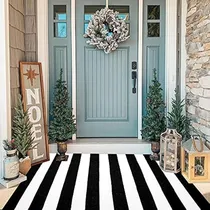 Comprar Tapetes Decorativos De Rayas Blancas Y Negras