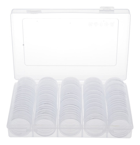 100x Cápsulas De Monedas De Plástico Cajas De