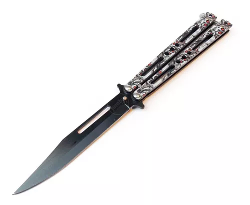 Navaja Mariposa Balisong Practica Filo Zombie Acero Inox