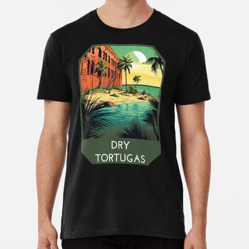 Remera Arte De Viaje Vintage Del Parque Nacional Dry Tortuga