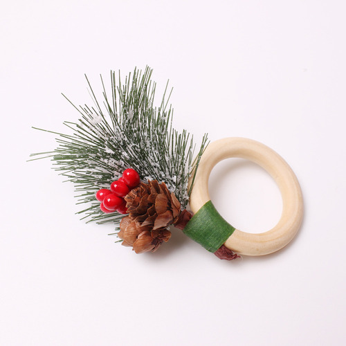 Servilleteros Navideños En Forma De Piñas, 6 Unidades