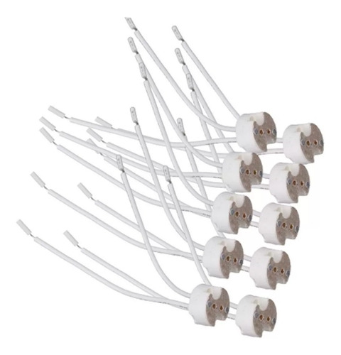 Pack 10 Conector Soquete Base Bipin / Mr16 / Gu5,3 - Sumatel