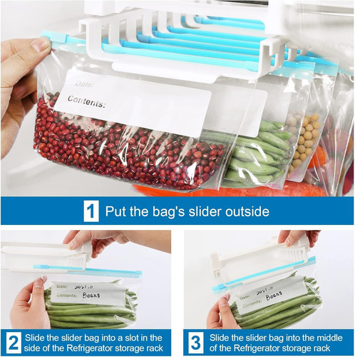 10 Bolsas De Almacenamiento Con Cierre Reutilizables