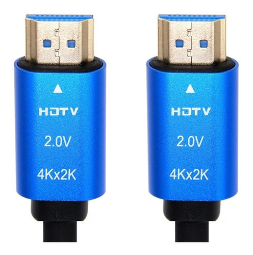 Cabo Hdtv 2.0 4k 15 Mts. M/m, Conecte. Banho dourado. Premium
