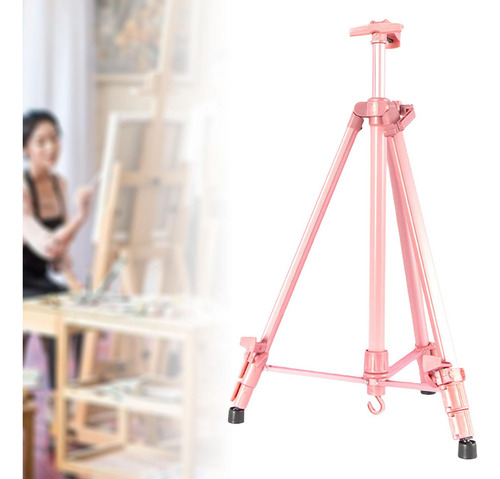 Caballete De Lienzo De Pintura De Altura Ajustable Con Rosa