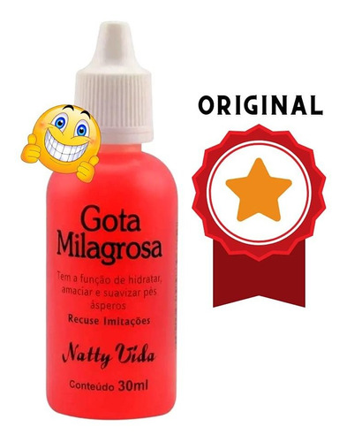 24 Gota Milagrosa P/ Pés Natty Vida 30ml Hidratação Profunda